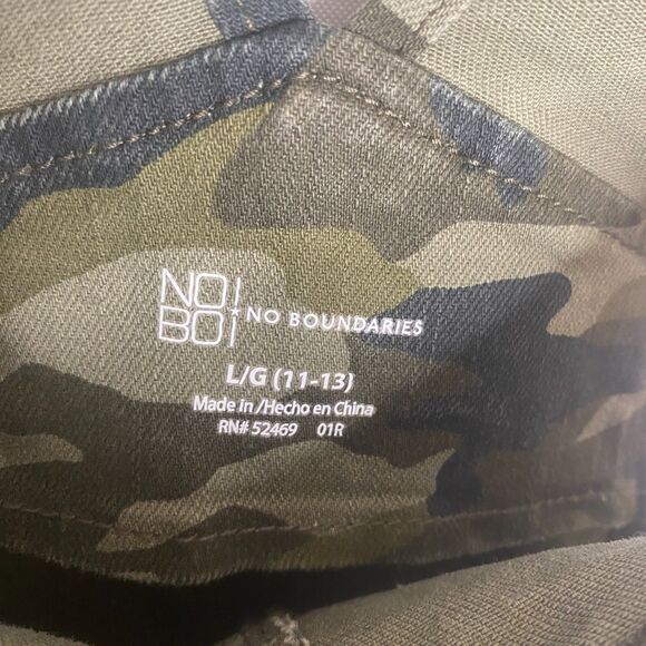 No Boundaries Green Camouflage Utility Overalls Cotton Denim NWT Juniors 11/12 - Picture 5 of 10